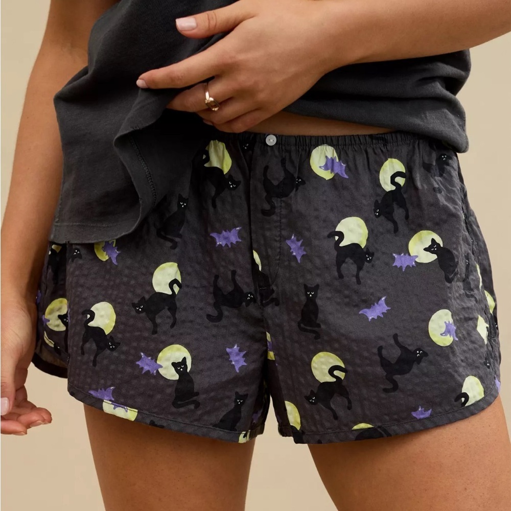 Aerie Halloween Off-Duty Seersucker Boxer